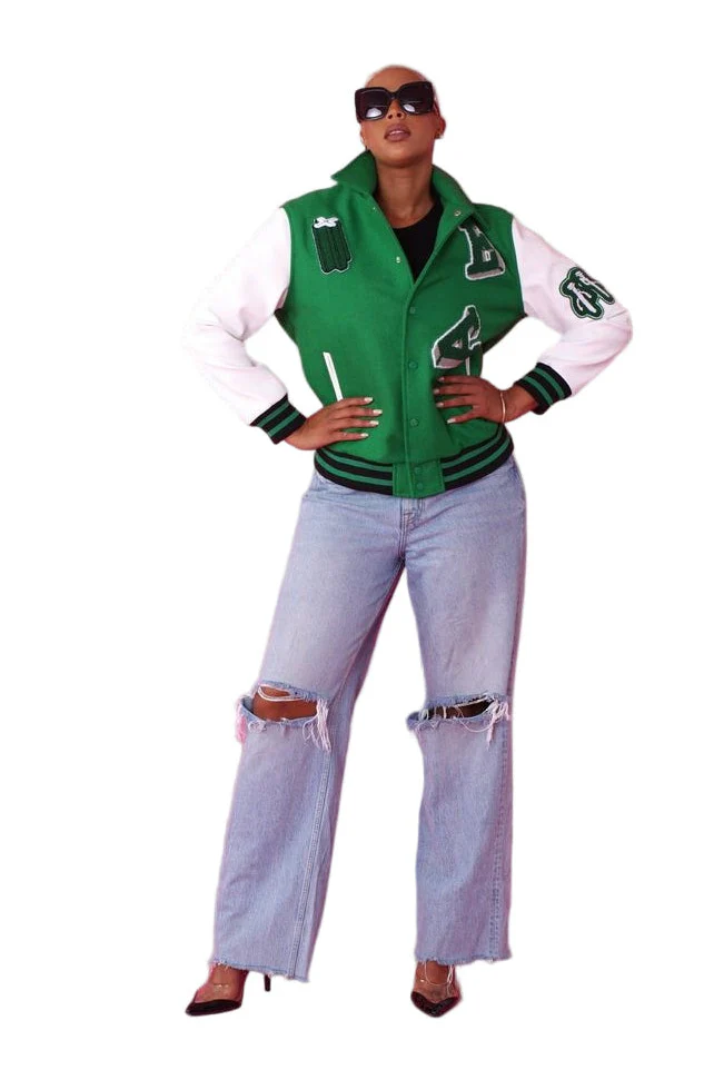 Green Varsity Jacket -82152