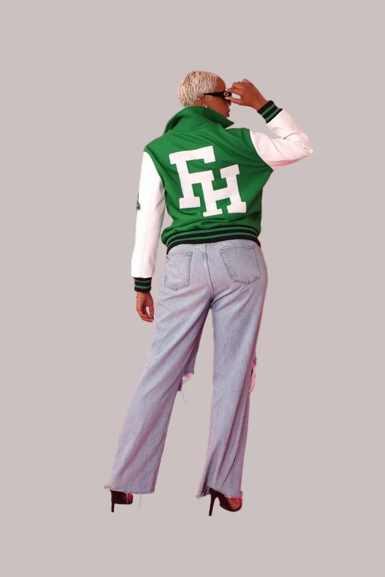 Green Varsity Jacket -82152 - Image 3