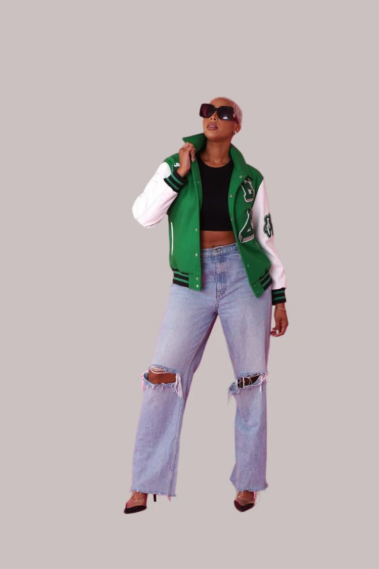 Green Varsity Jacket -82152 - Image 4