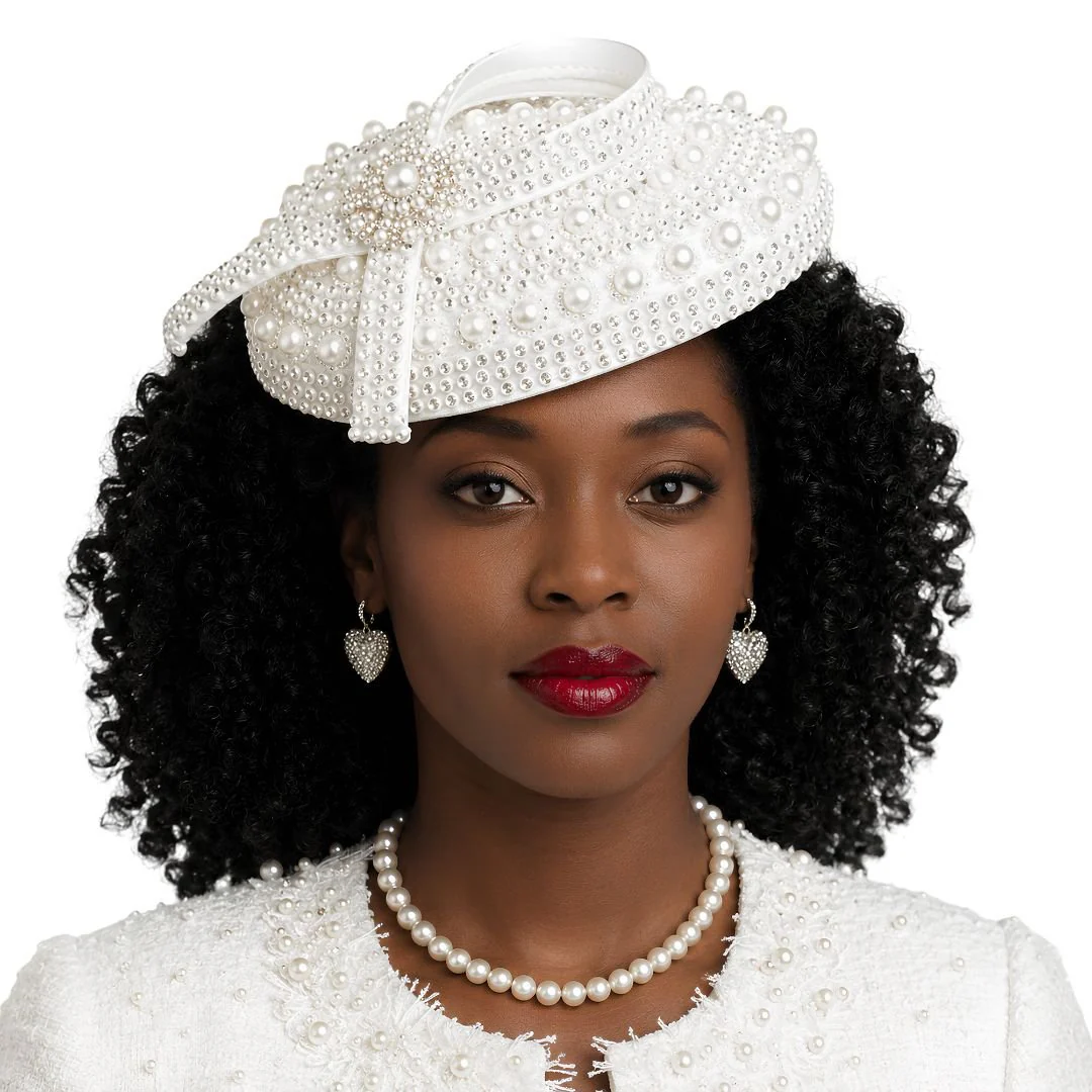 Church Hat with Floral Accent by Lily & Taylor