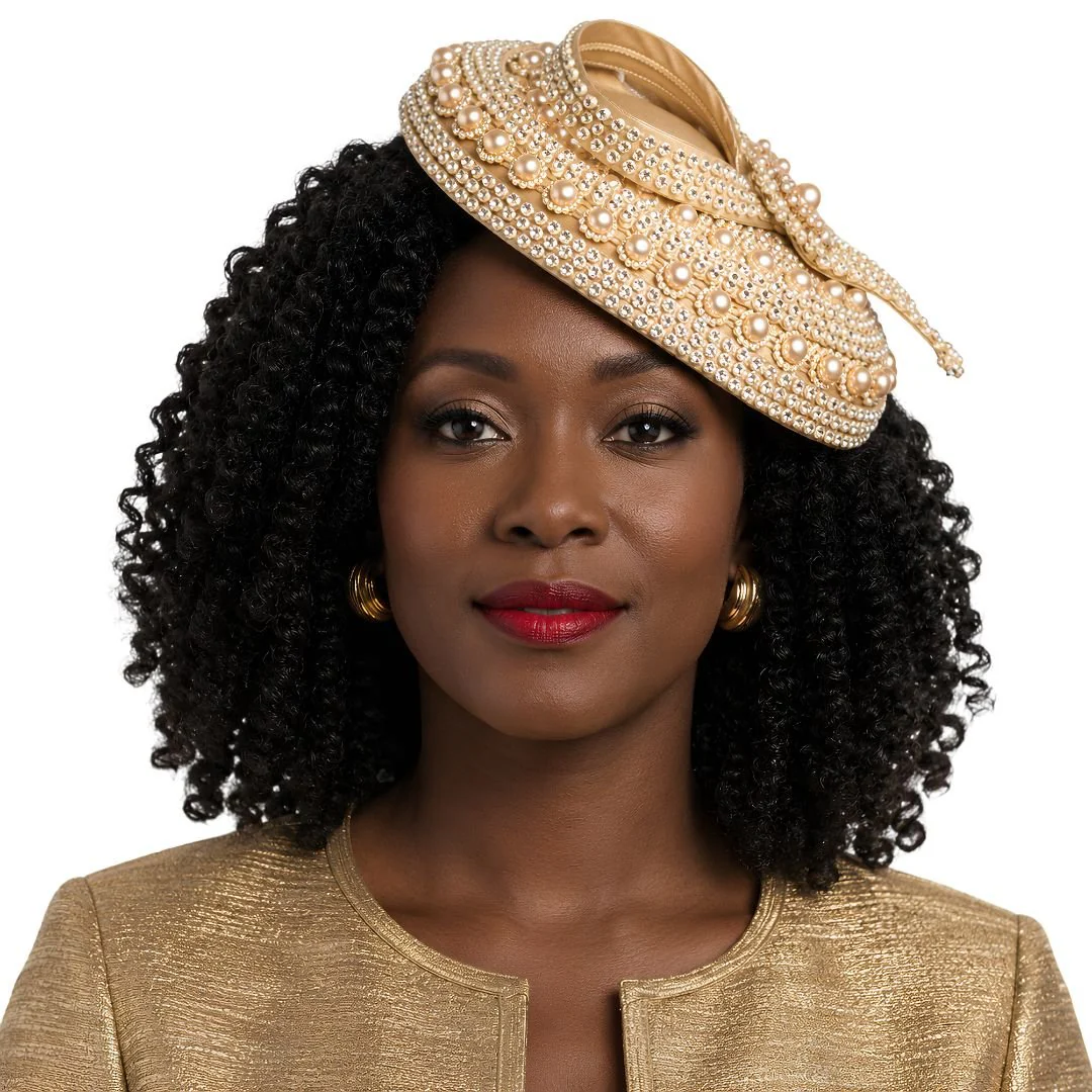 Church Hat with Floral Accent by Lily & Taylor - Image 3