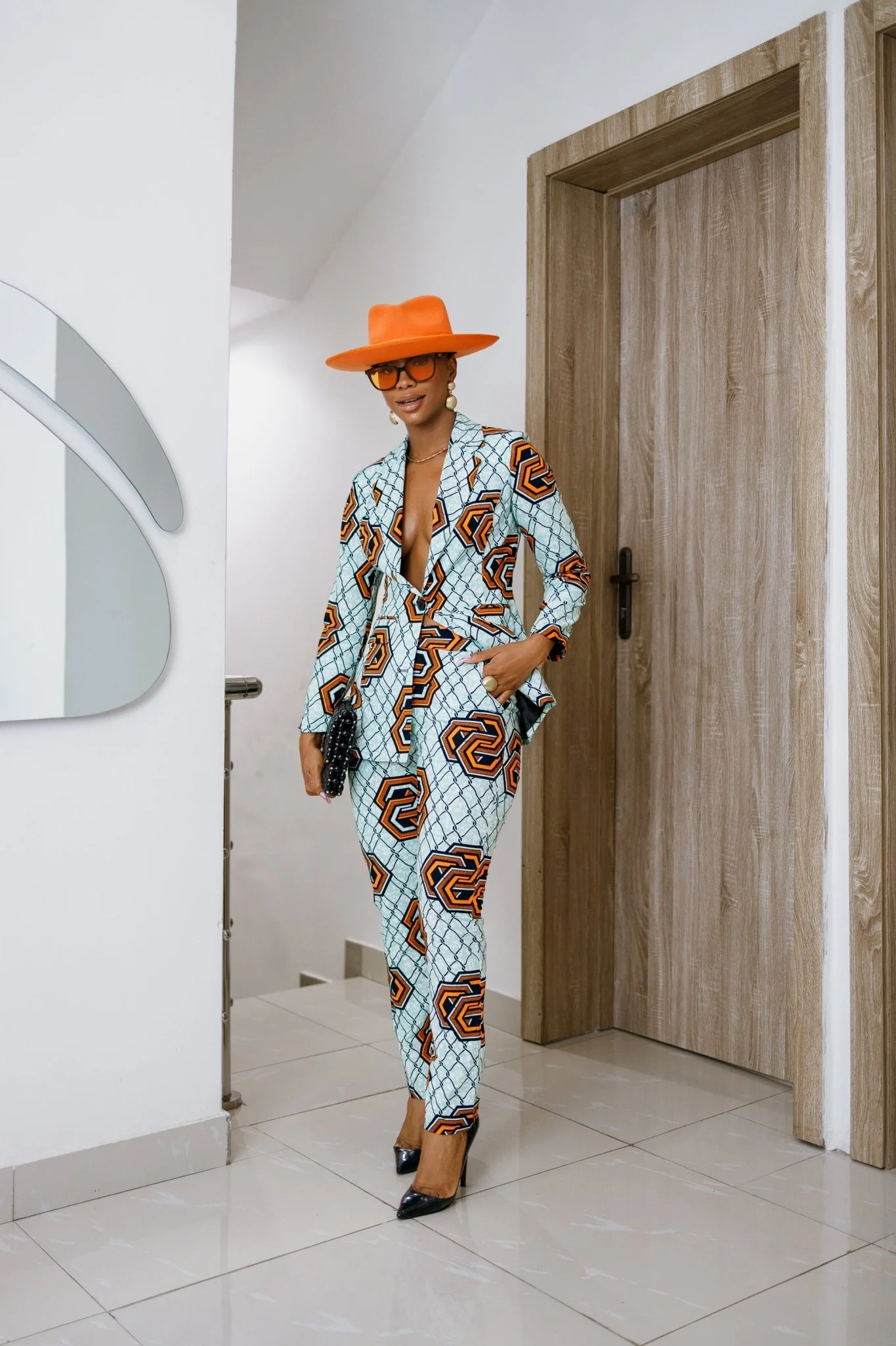 HAWA AFRICAN PRINT TAILORED SUIT SET----FINAL SALE - Image 3