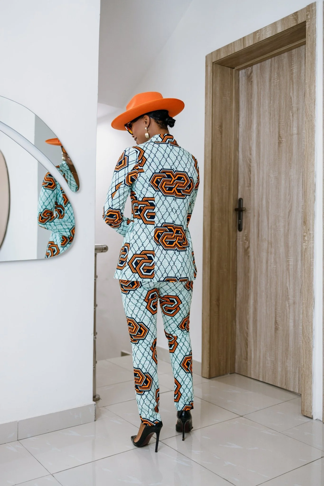 HAWA AFRICAN PRINT TAILORED SUIT SET----FINAL SALE - Image 4