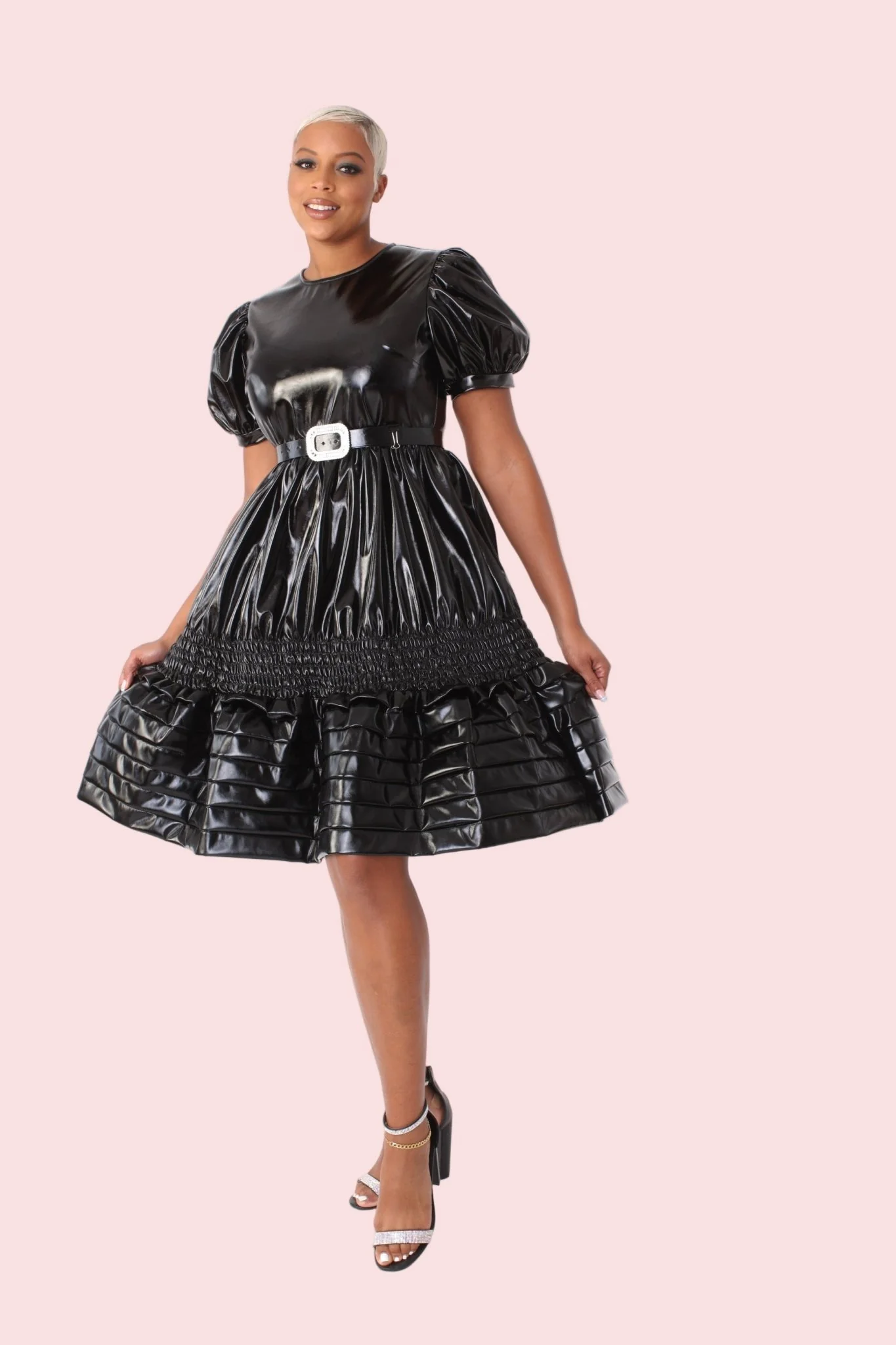 High Gloss Leather Dress - 81820 - Image 2
