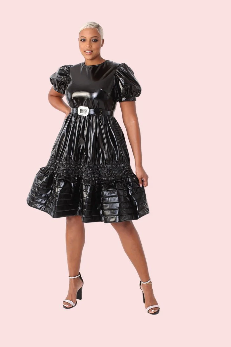 High Gloss Leather Dress - 81820 - Image 3