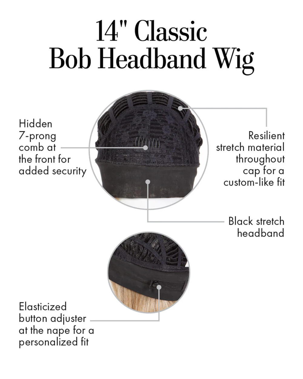 14" Sleek Bob Headband Wig by Kim Kimble - Image 3