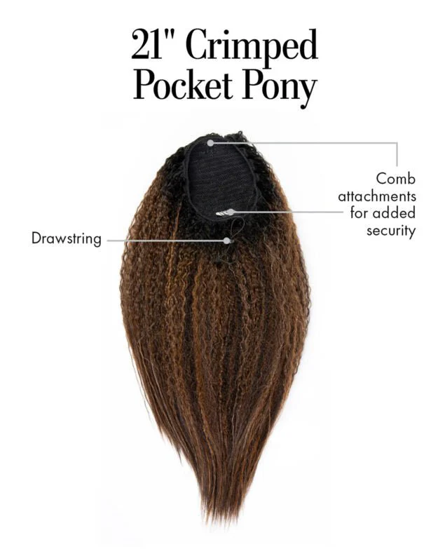 21" Crimped Textured Pocket Ponytail by Kim Kimble - Image 3