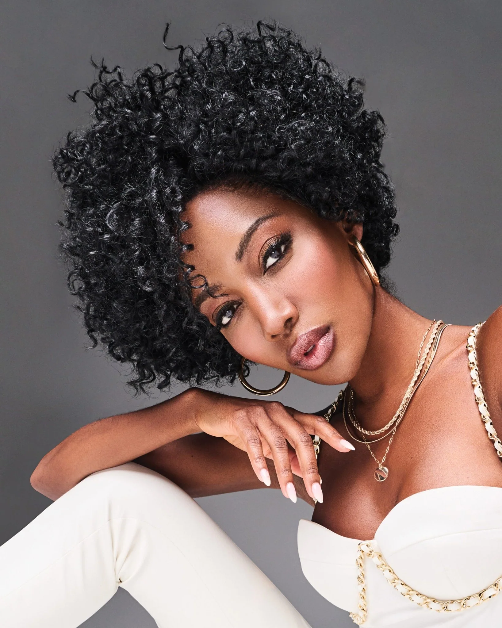 Aniyah Short Curly Afro Lace Front Wig by Kim Kimble - Image 2