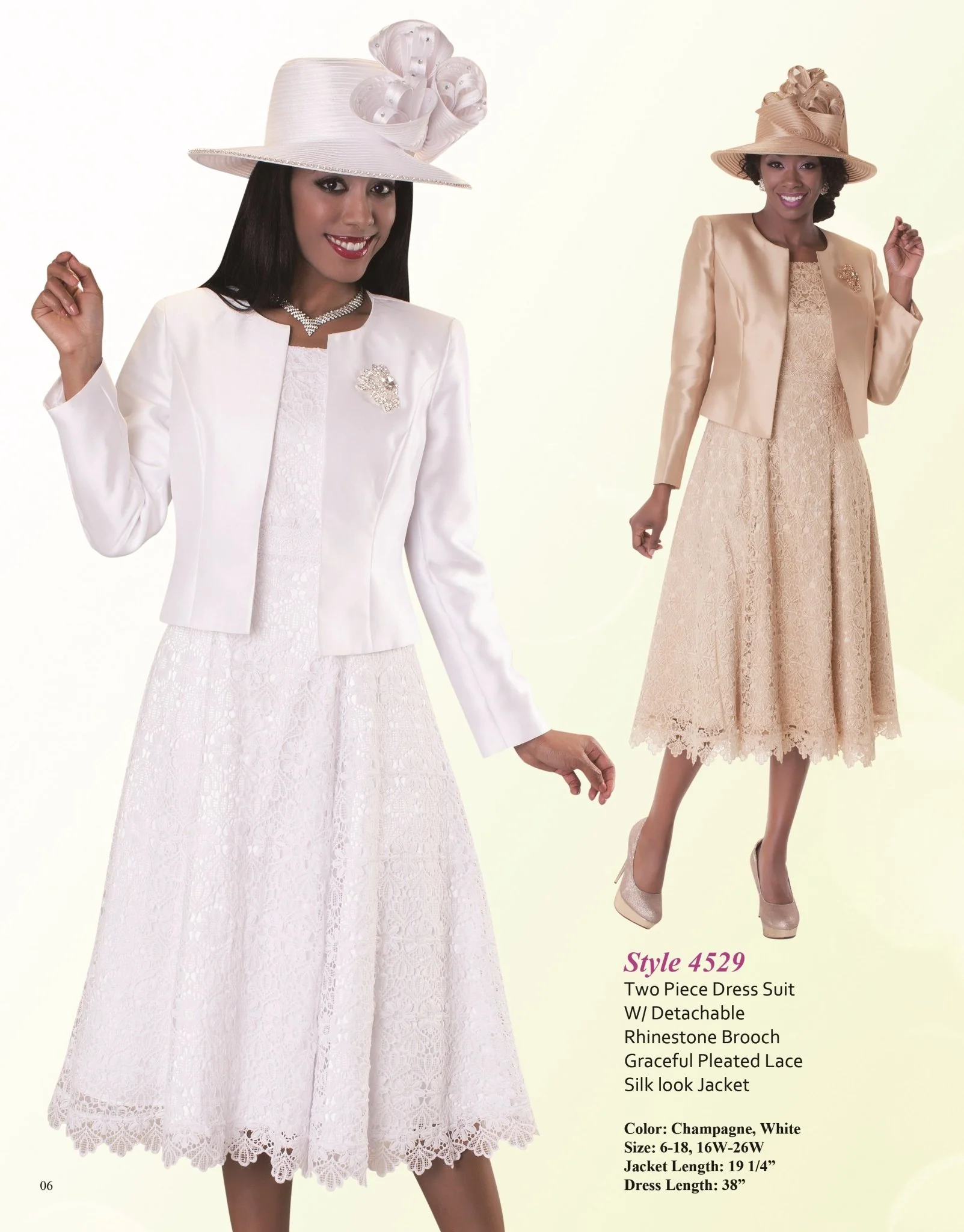 Lace Church Dress with Satin Jacket Set- 4529 - Image 11