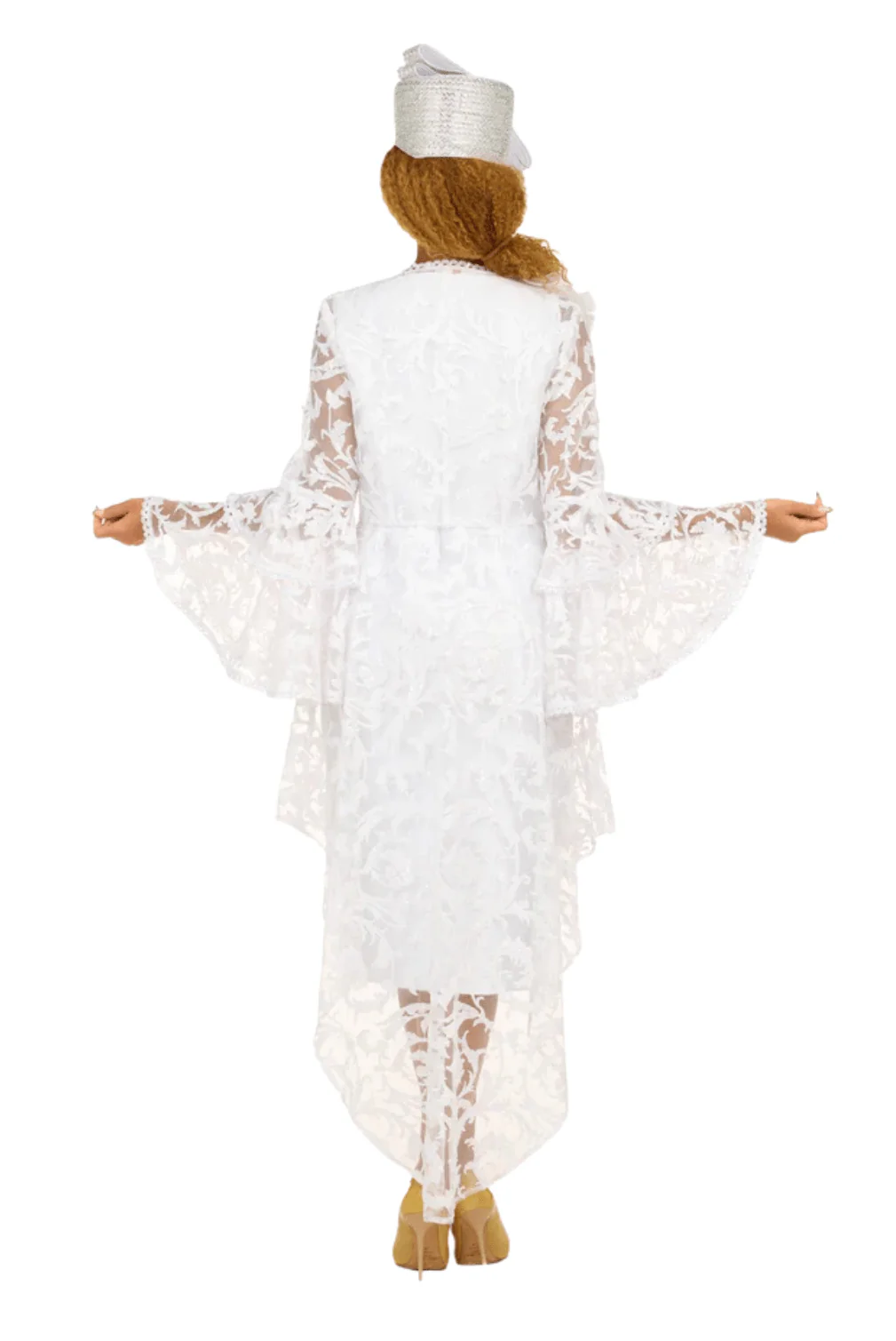Lace Hi-Lo 2pc Jkt Dress w/ Flounce Sleeves-Plus - Image 2