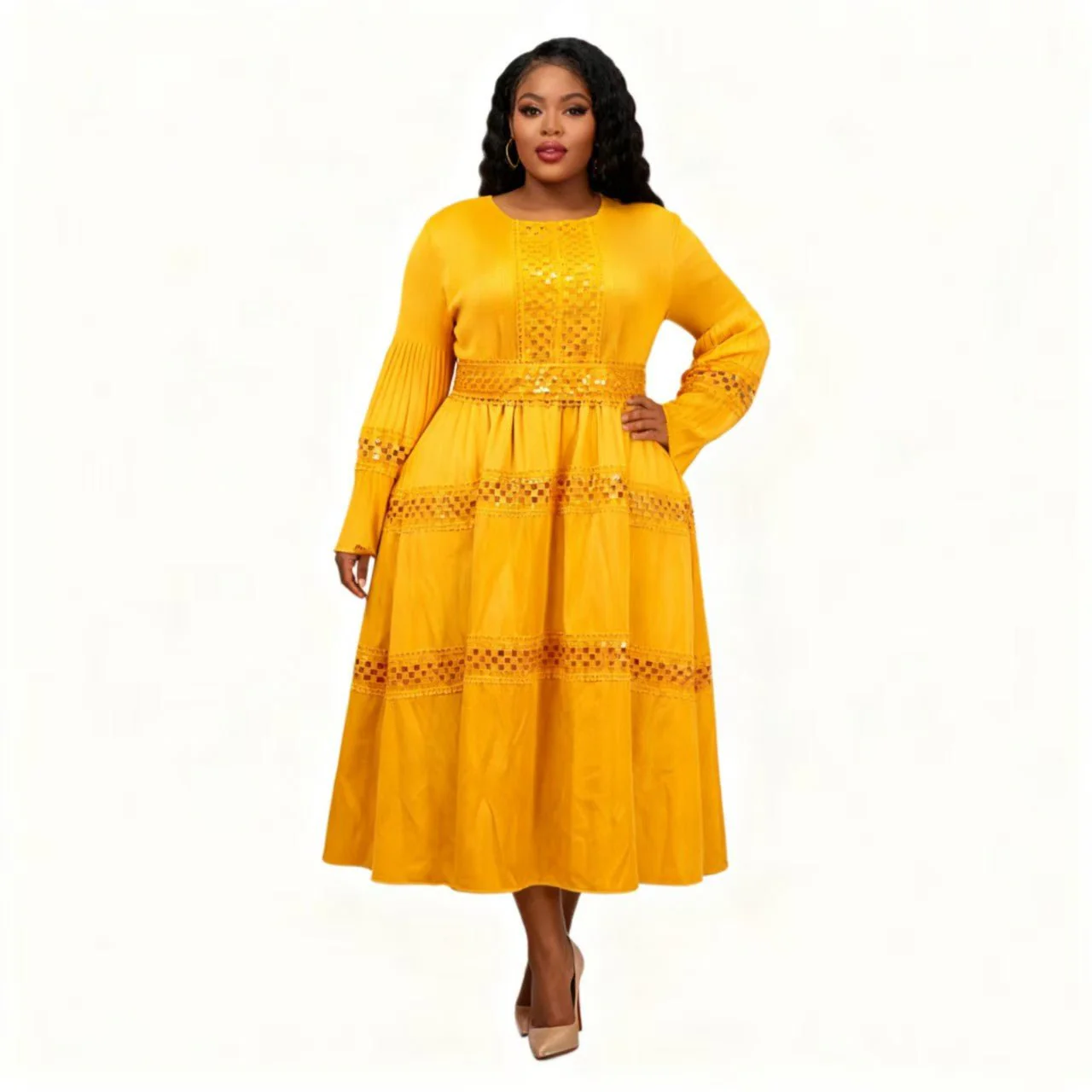 Lace Reverie Tiered Midi Dress - 83023 - Image 2