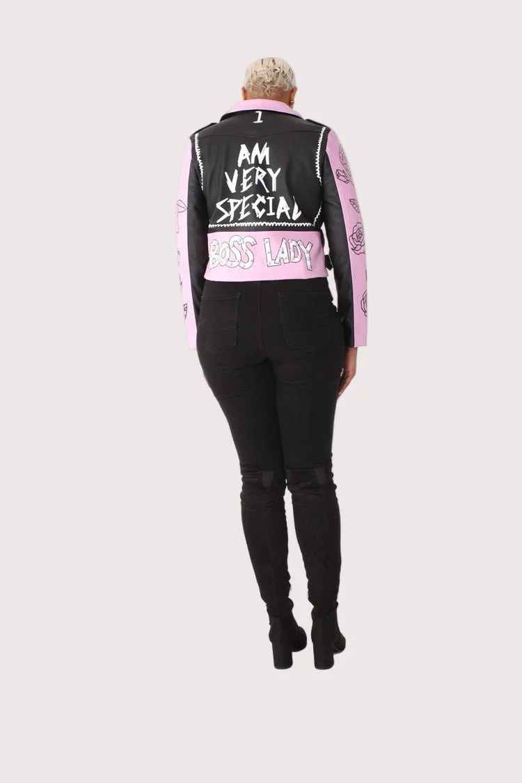 Leather Jacket with Pins and Studs - 81648 - Image 4