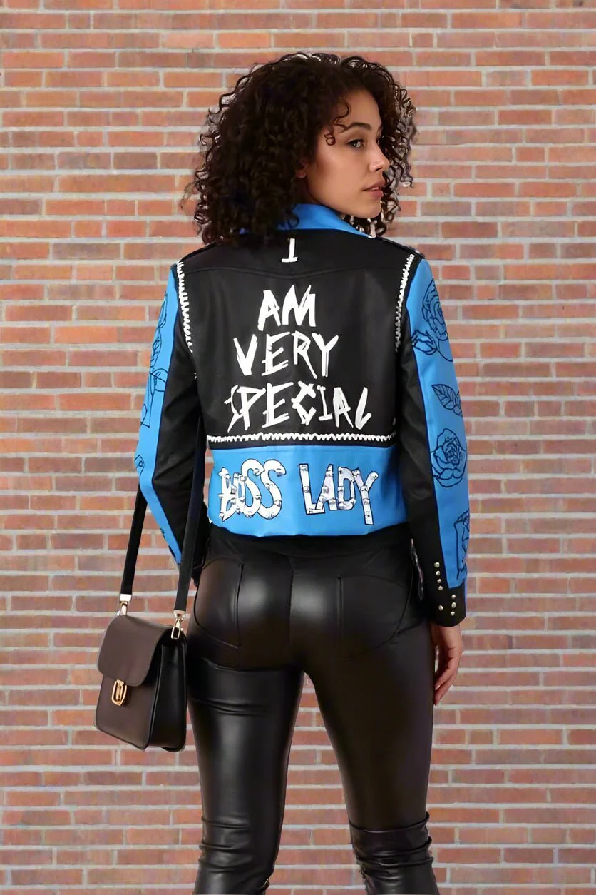 Leather Jacket with Pins and Studs - 81648 - Image 6