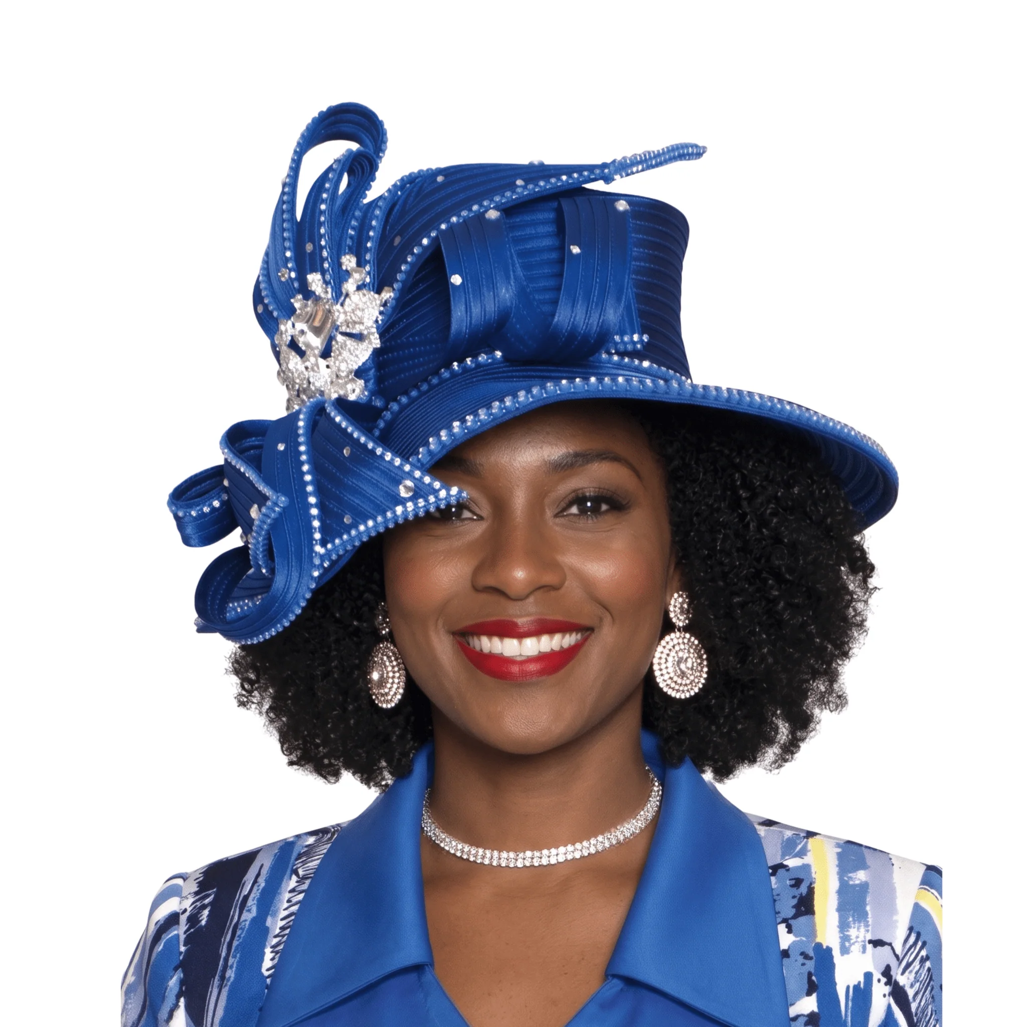 Rhinestone Ribbon Church Hat by Lily & Taylor
