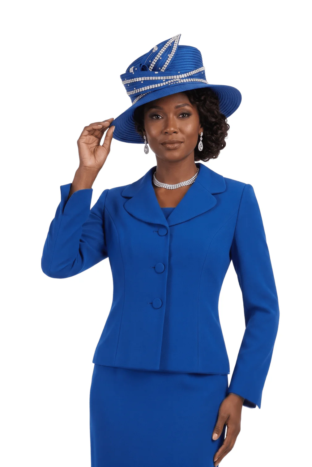 Royal Blue Church Skirt Suit by Lily & Taylor