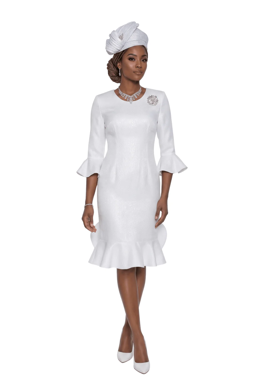 Ruffle Hem Church Dress by Lily & Taylor