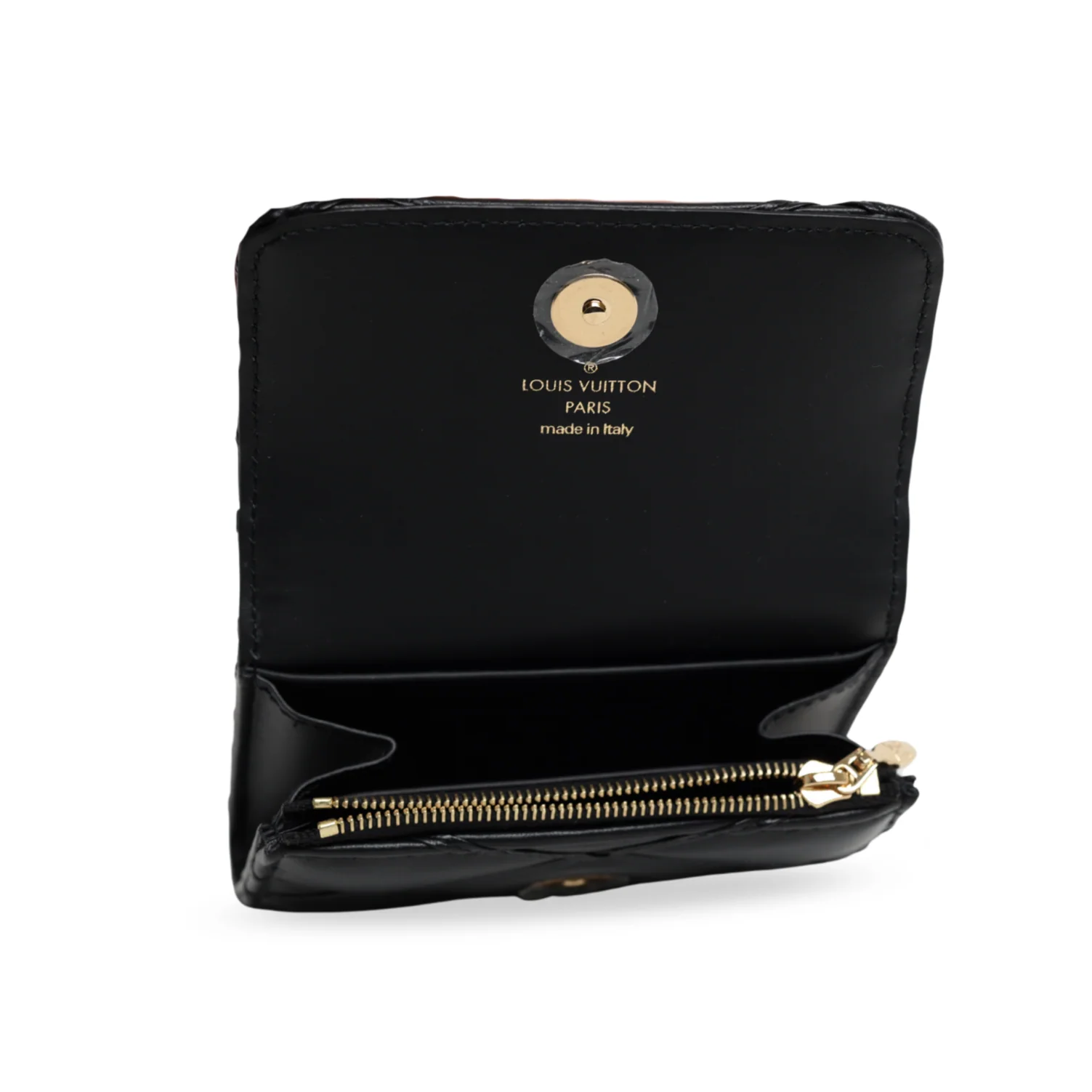 Louis Vuitton Go-14 Malletage Black Quilted Lambskin Leather Compact Wallet - Image 3