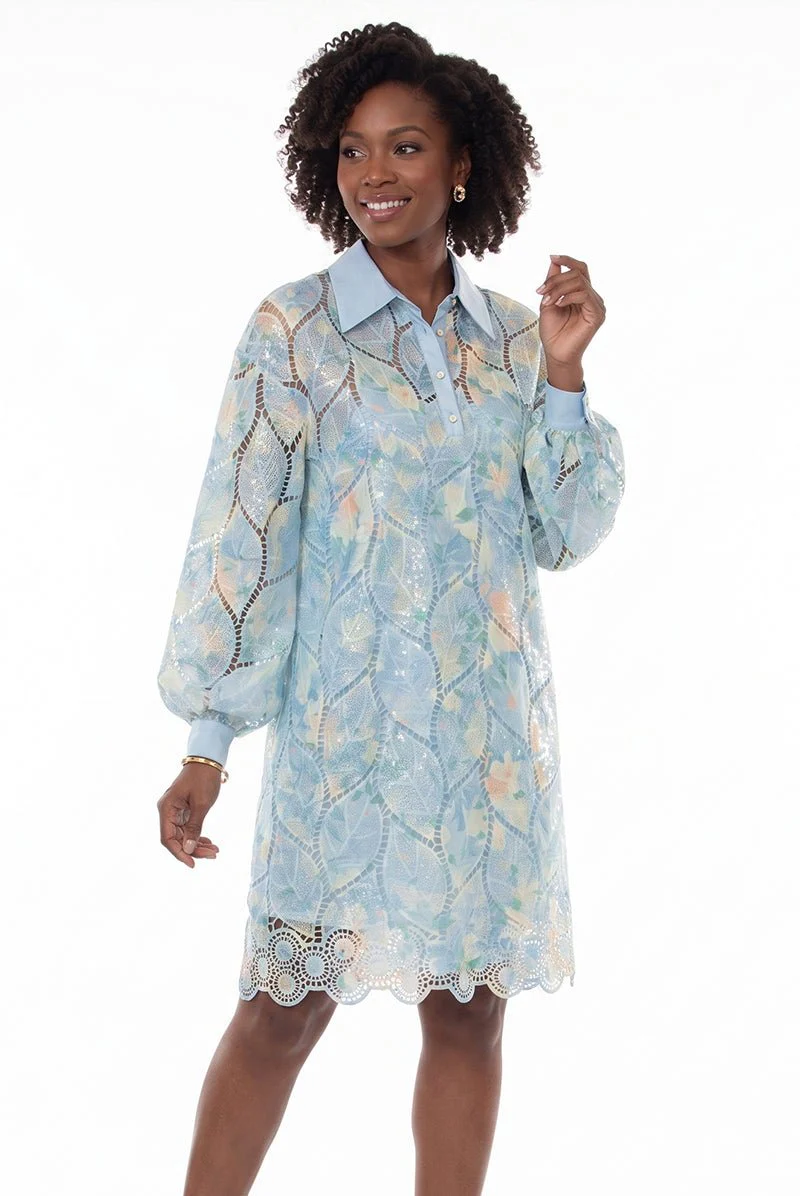 Floral Lace Shirt Dress by Love The Queen - Image 2