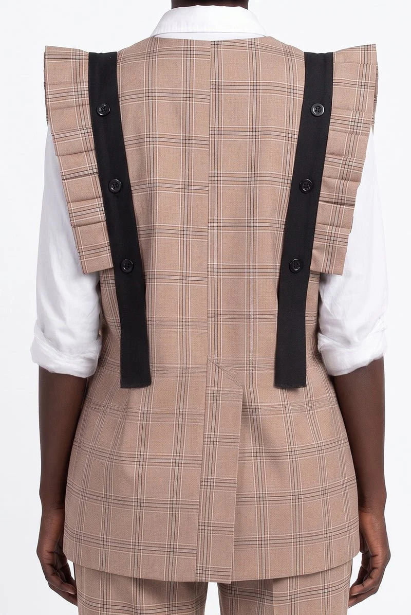 Plaid Vest and Wide Leg Pant Set by Love The Queen - Image 3