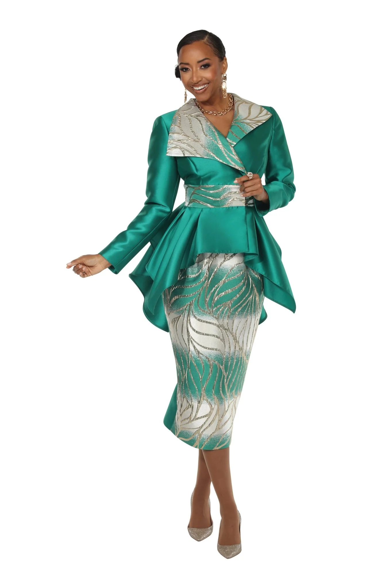Luxurious Leaves Suit by Lisa Rene Black Label
