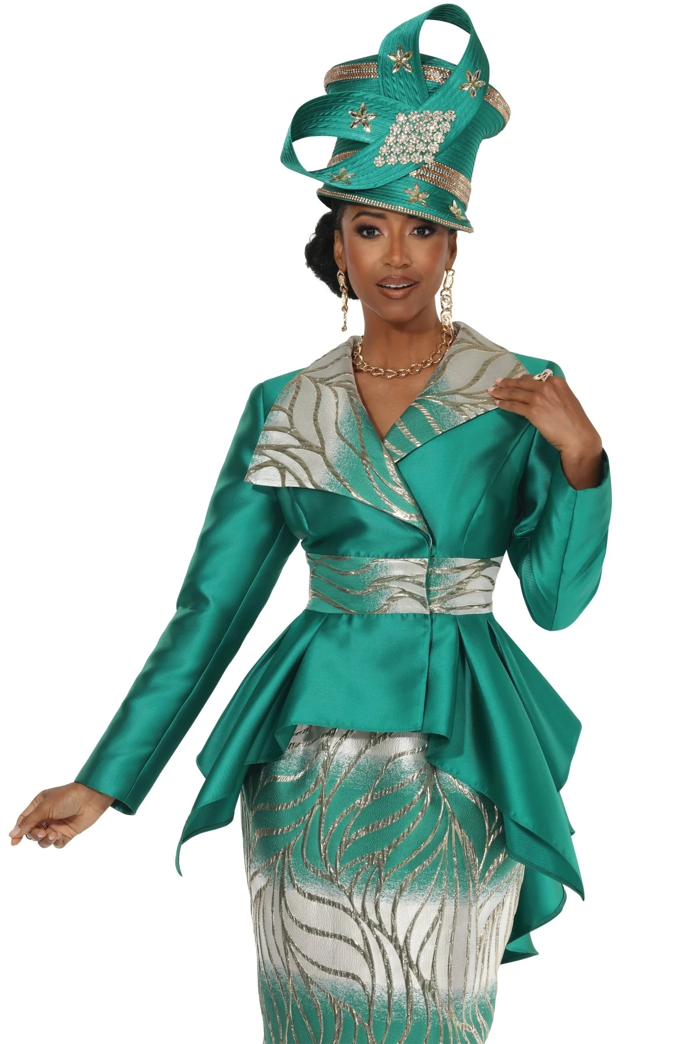 Luxurious Leaves Suit by Lisa Rene Black Label - Image 2