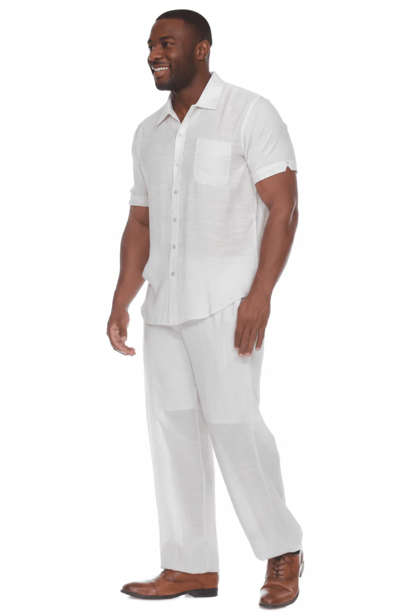 Men's Beach Casual Short Sleeve Button Down Shirt - Image 2