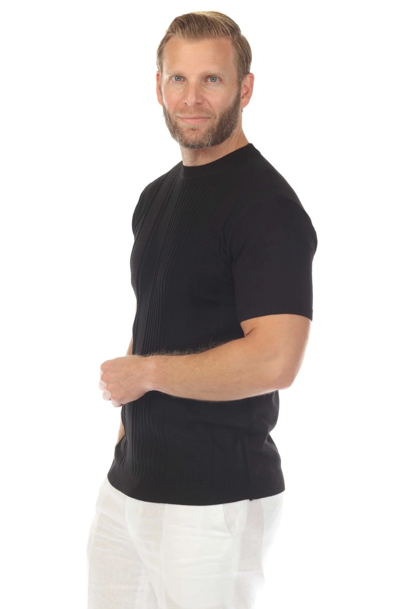 Men's Stylish Premium Knit Textured T-Shirt - Image 10