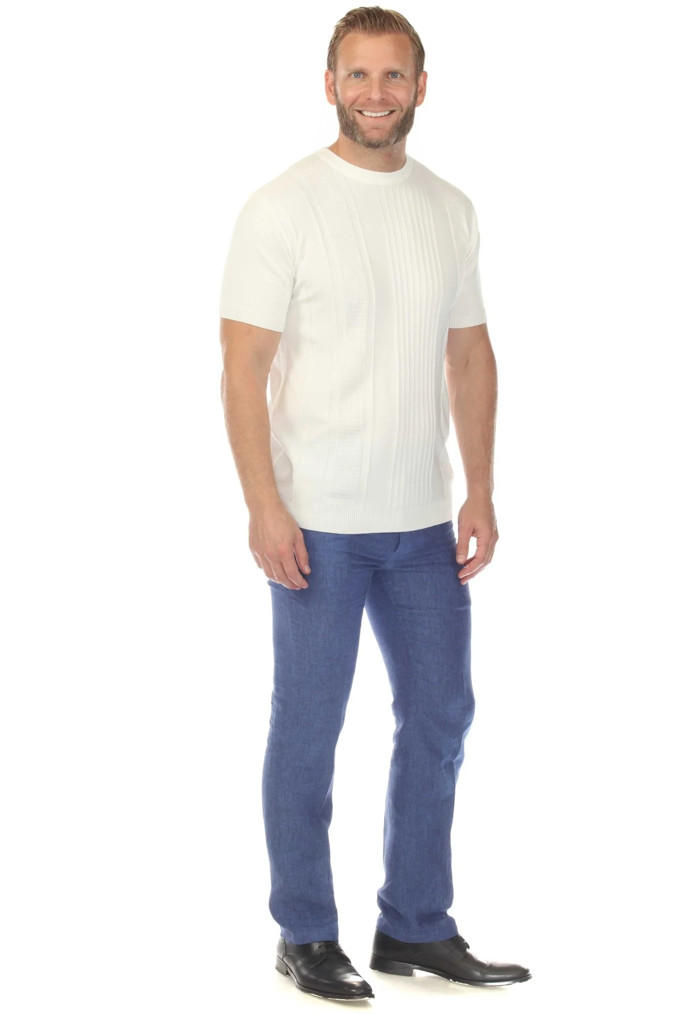 Men's Stylish Premium Knit Textured T-Shirt - Image 32