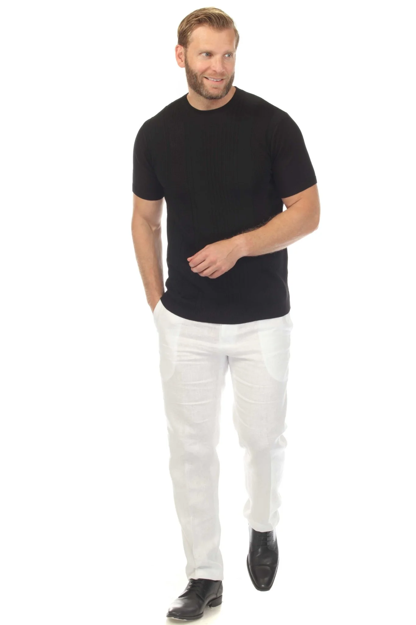 Men's Stylish Premium Knit Textured T-Shirt - Image 8