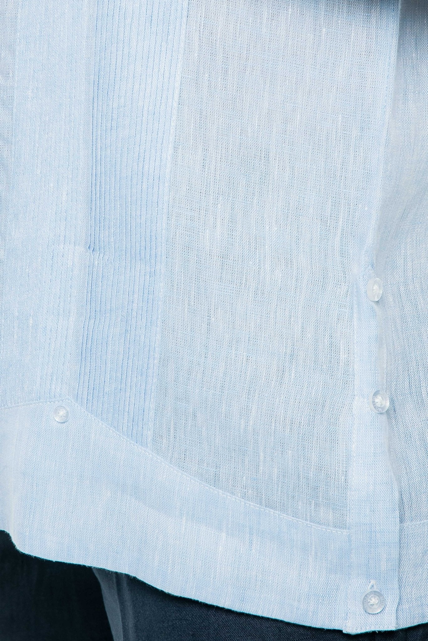 Men's Yarn Dye 100% Linen Guayabera Shirt Short Sleeve 2 Pocket Design - Image 35
