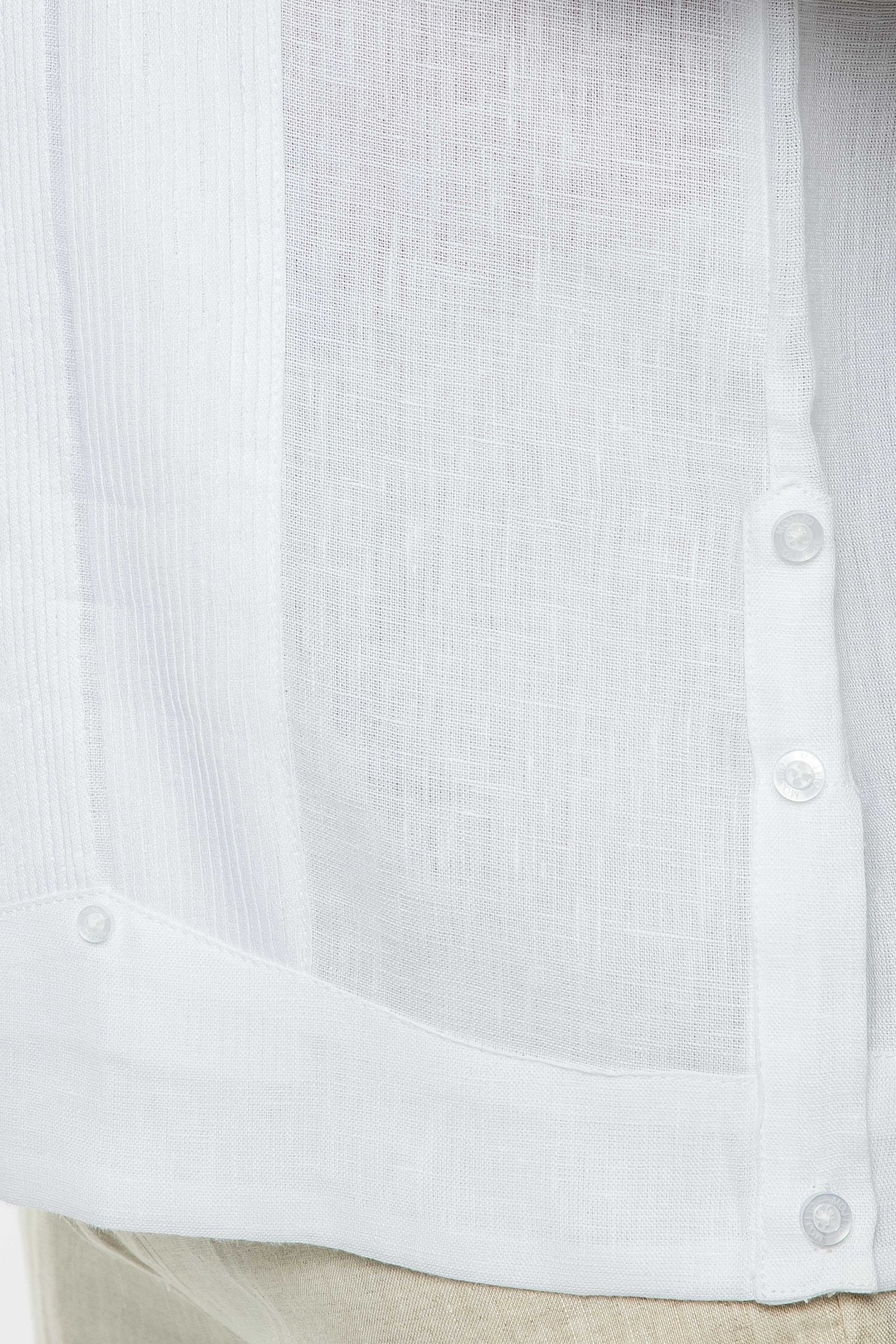 Men's Yarn Dye 100% Linen Guayabera Shirt Short Sleeve 2 Pocket Design - Image 51