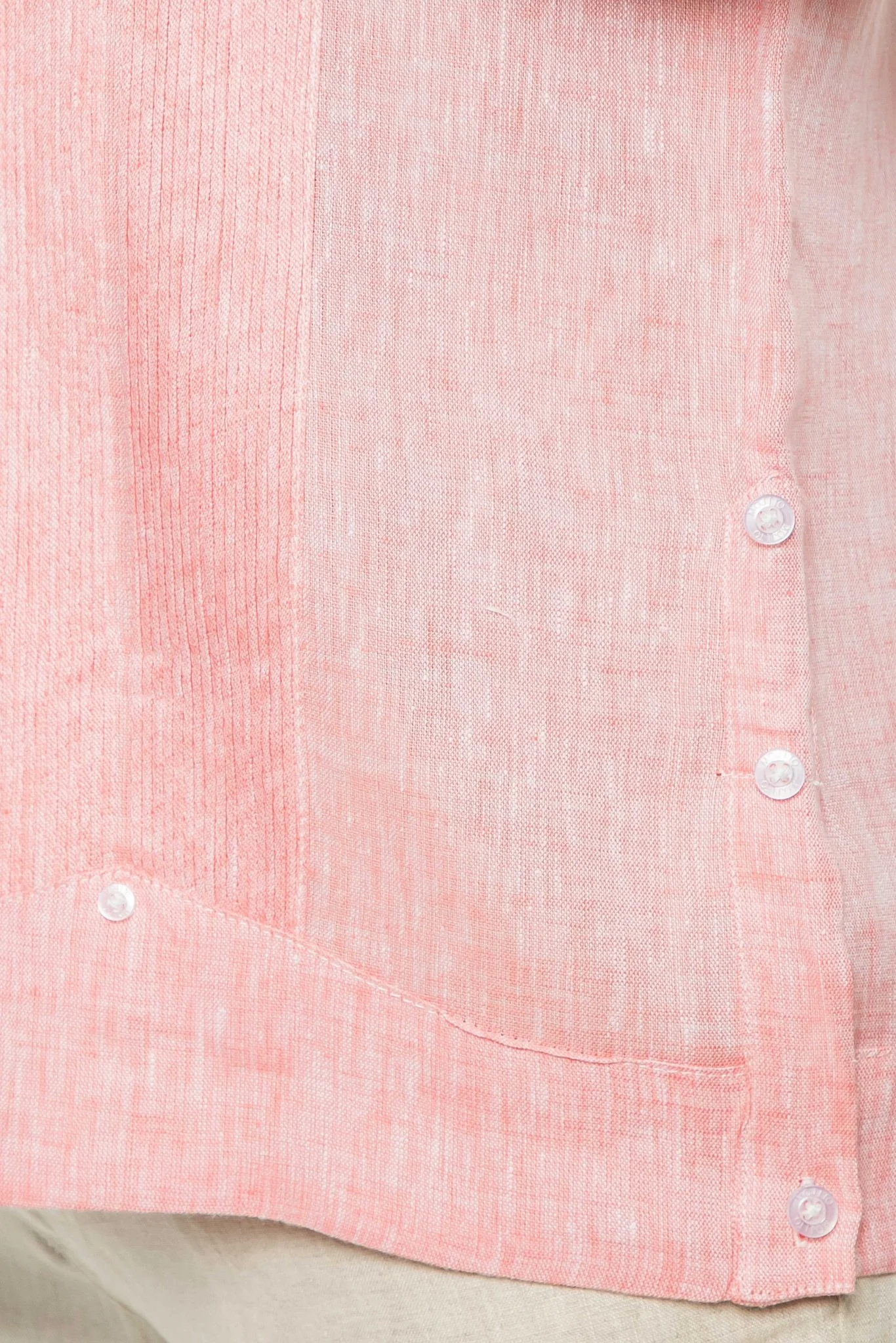 Men's Yarn Dye 100% Linen Guayabera Shirt Short Sleeve 2 Pocket Design - Image 60