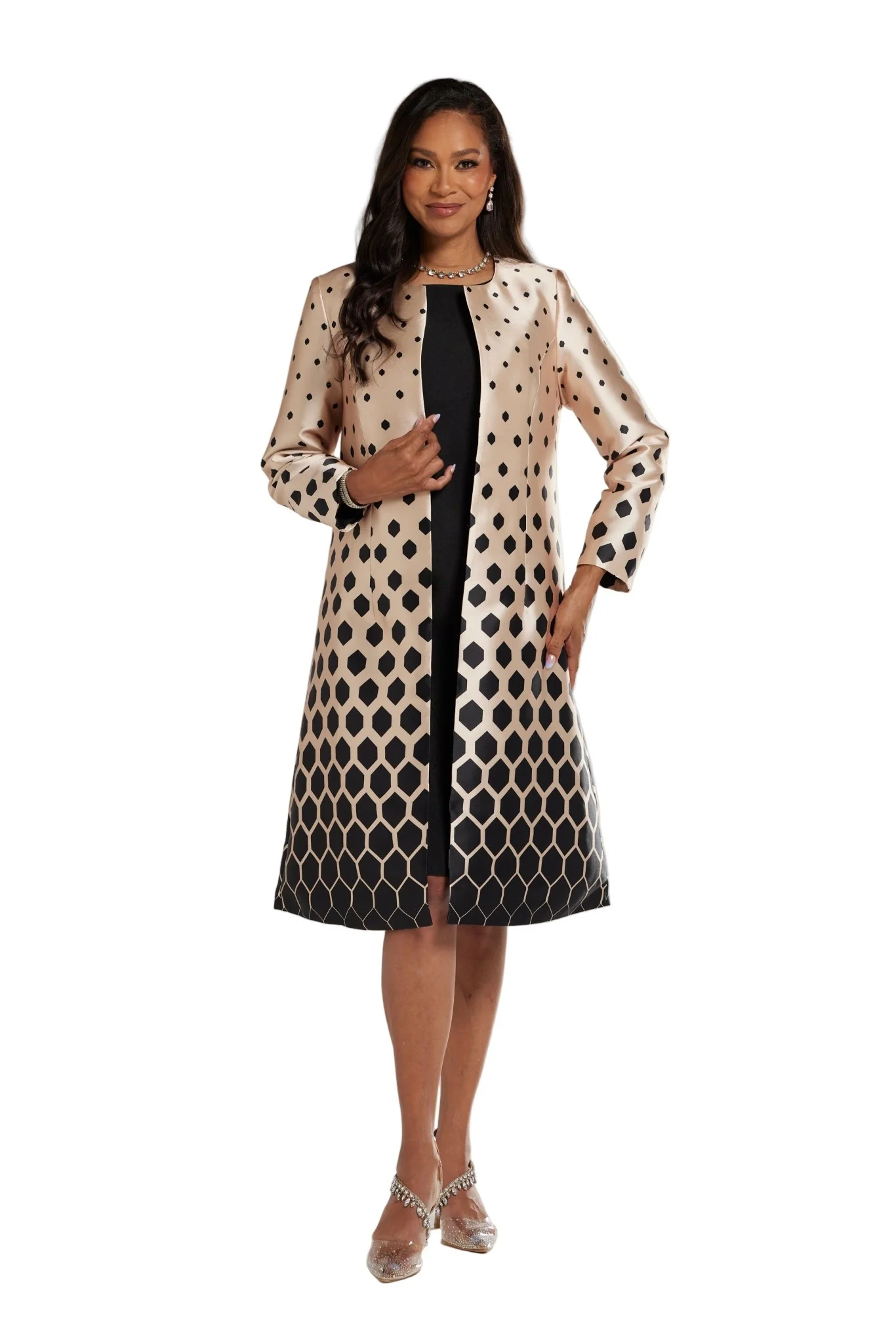 Modern Geo Print Jacket Dress by EY Boutique