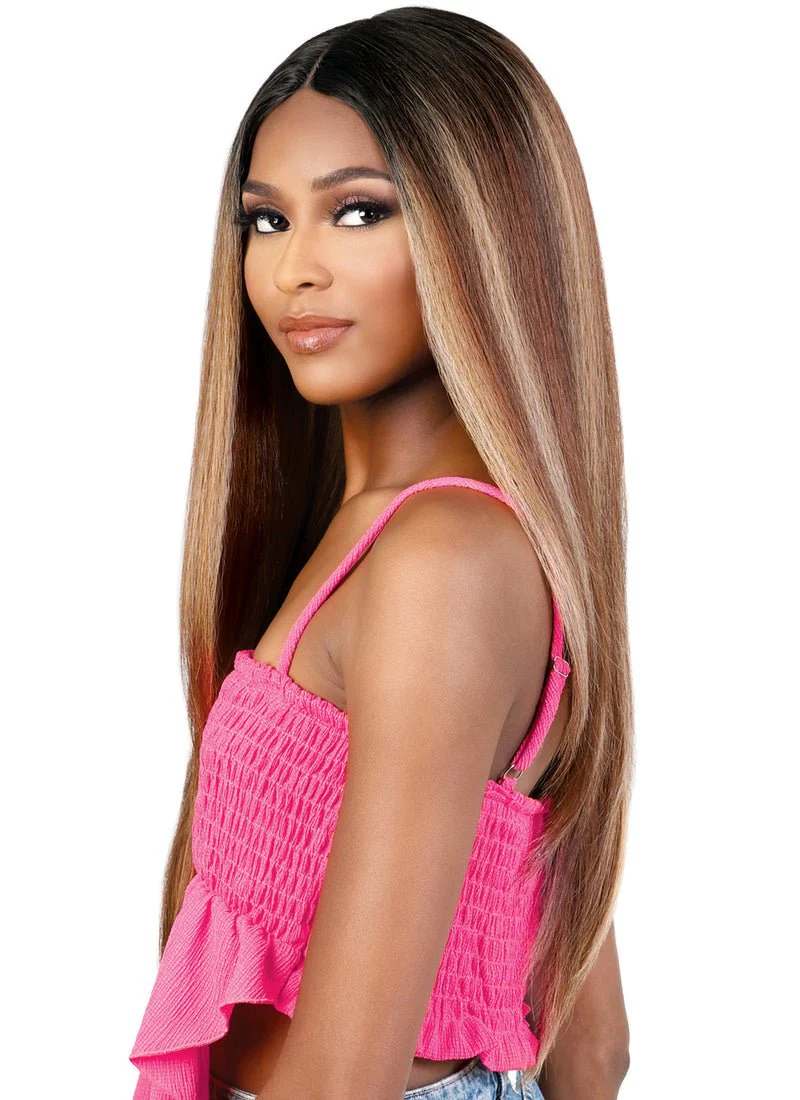 CLS.PRADA Silky Yaki Straight HD Lace Glueless Wig - MoTown Tress - Image 3