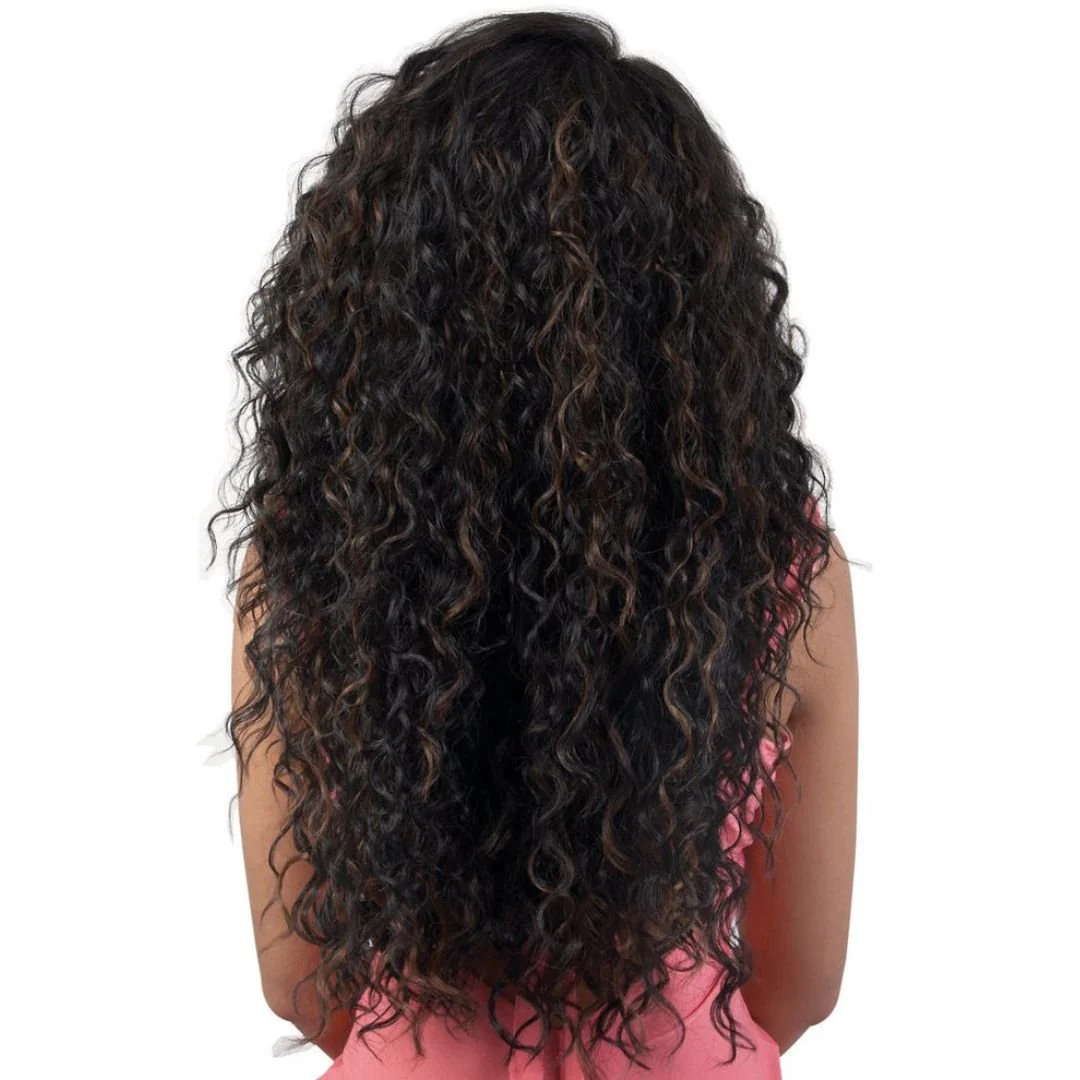 HB360L.MEG 360 Lace Human Hair Blend Long Curly Wig - MoTown Tress - Image 4