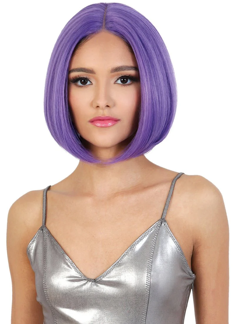 HBL.GISEL Full Volume Blunt Bob Human Hair Blend Lace Wig - MoTown Tress