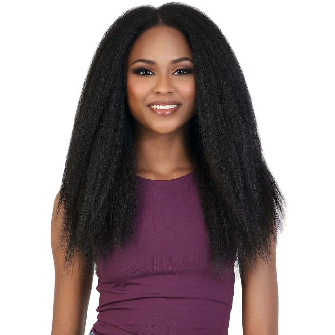 Kinky Edge Long Straight 13x4 Free Part Lace Wig - MoTown Tress - Image 4