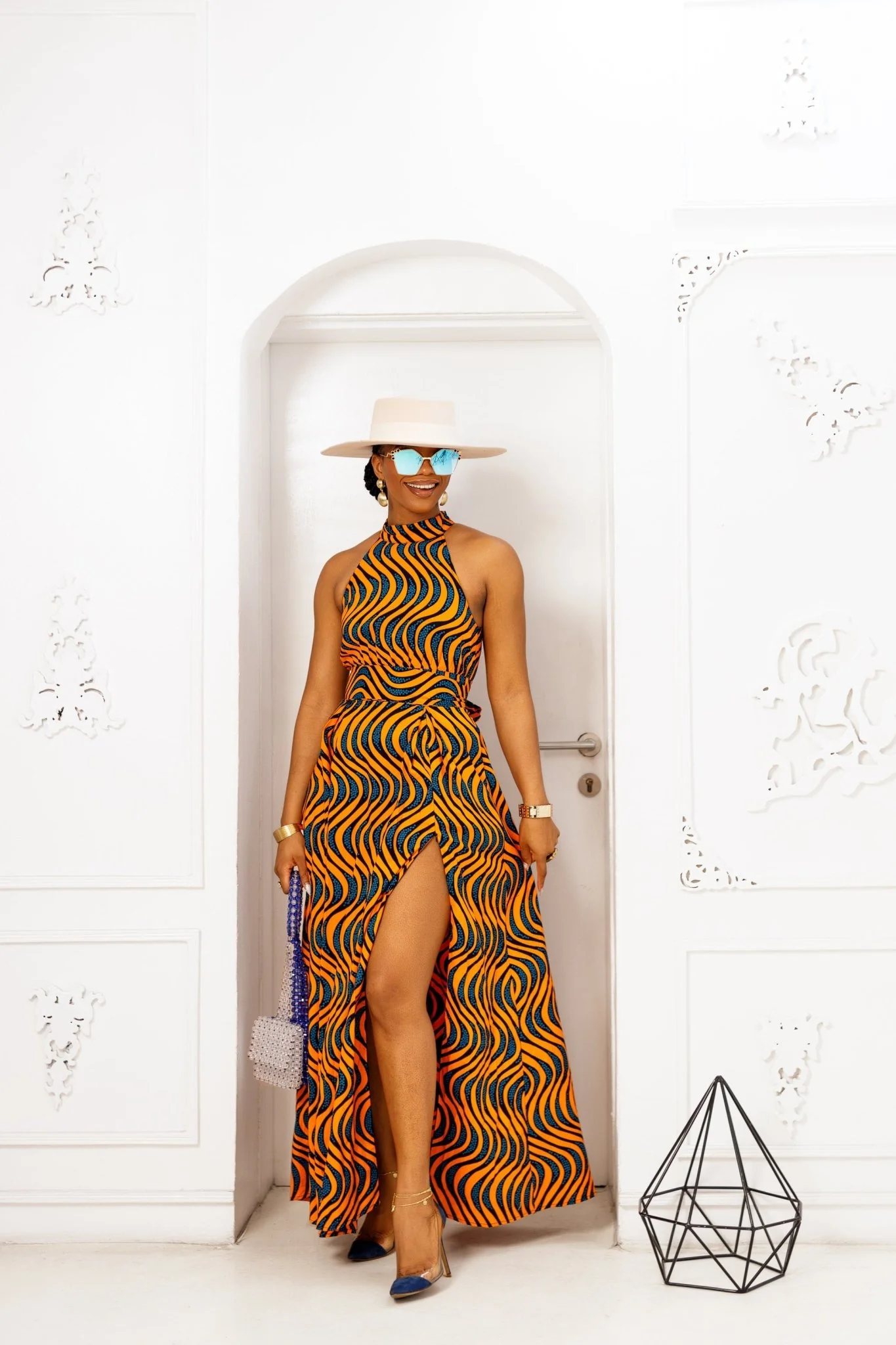 NYLA AFRICAN PRINT MAXI DRESS [ORANGE] - Image 2