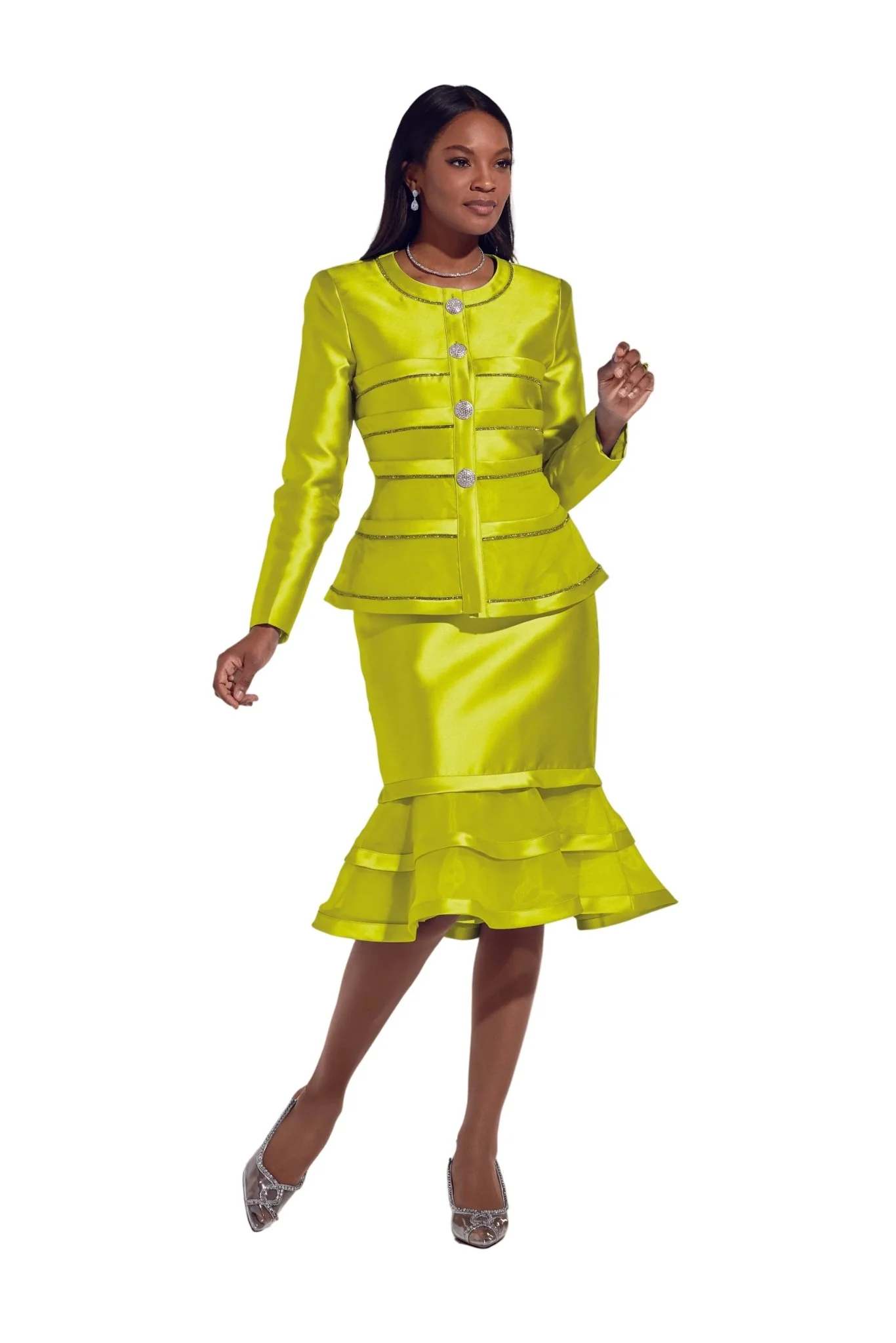 Parallel Lines of Shine Suit by EY Boutique