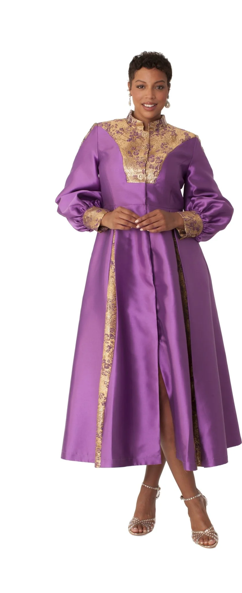 Plus Size Clergy Robe with Bishop Sleeves – 4851W - Image 3