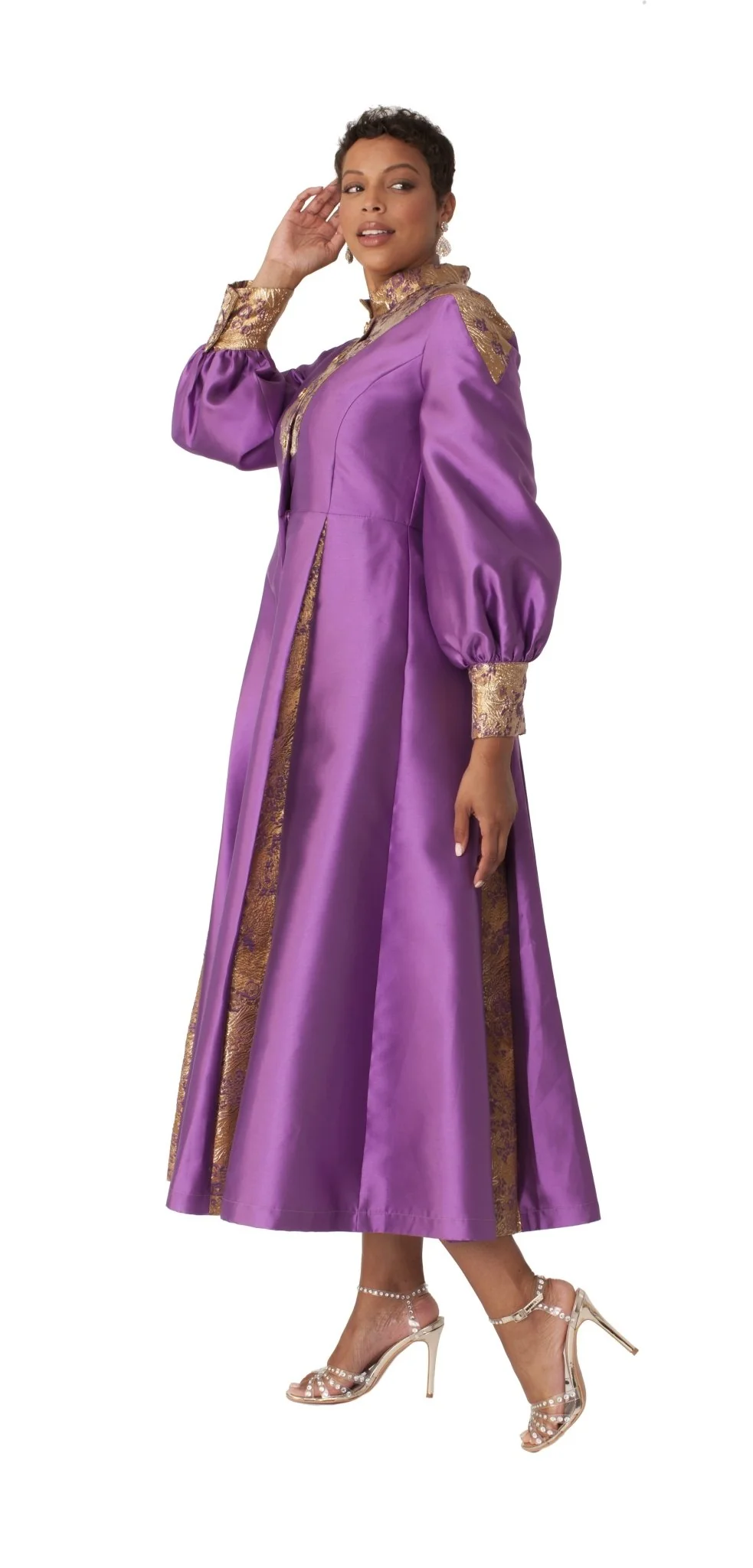 Plus Size Clergy Robe with Bishop Sleeves – 4851W - Image 4