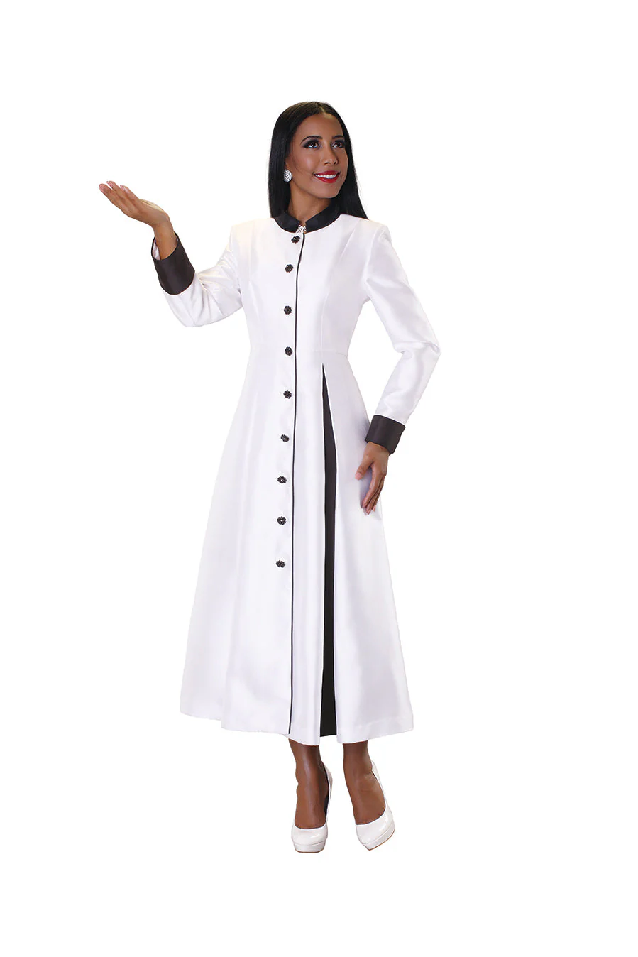 Plus Size Elegant Women's Minister Robe- 4544W - Image 3
