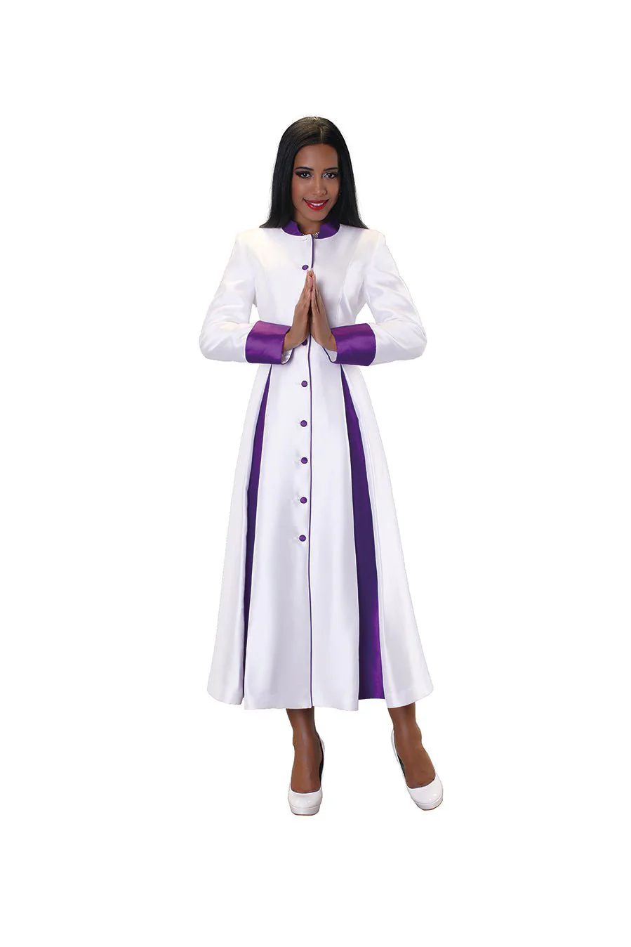 Plus Size Elegant Women's Minister Robe- 4544W - Image 4