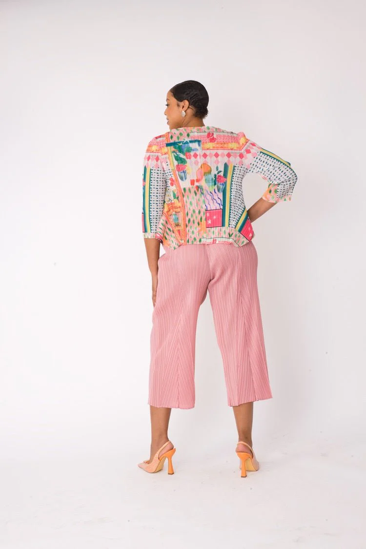 Printed Top and Palazzo Pants Set- 82763 - Image 5