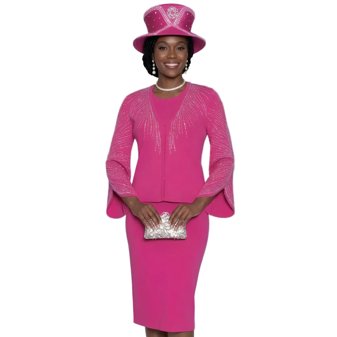 Rhinestone 3-Piece Burst Knit Suit Lily & Taylor - Image 2