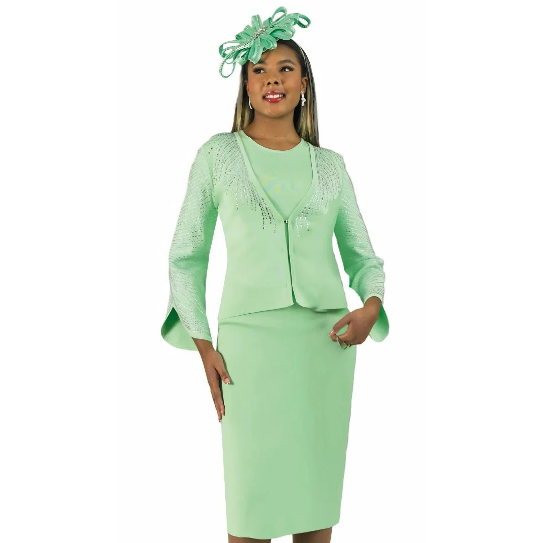 Rhinestone 3-Piece Burst Knit Suit Lily & Taylor - Image 3
