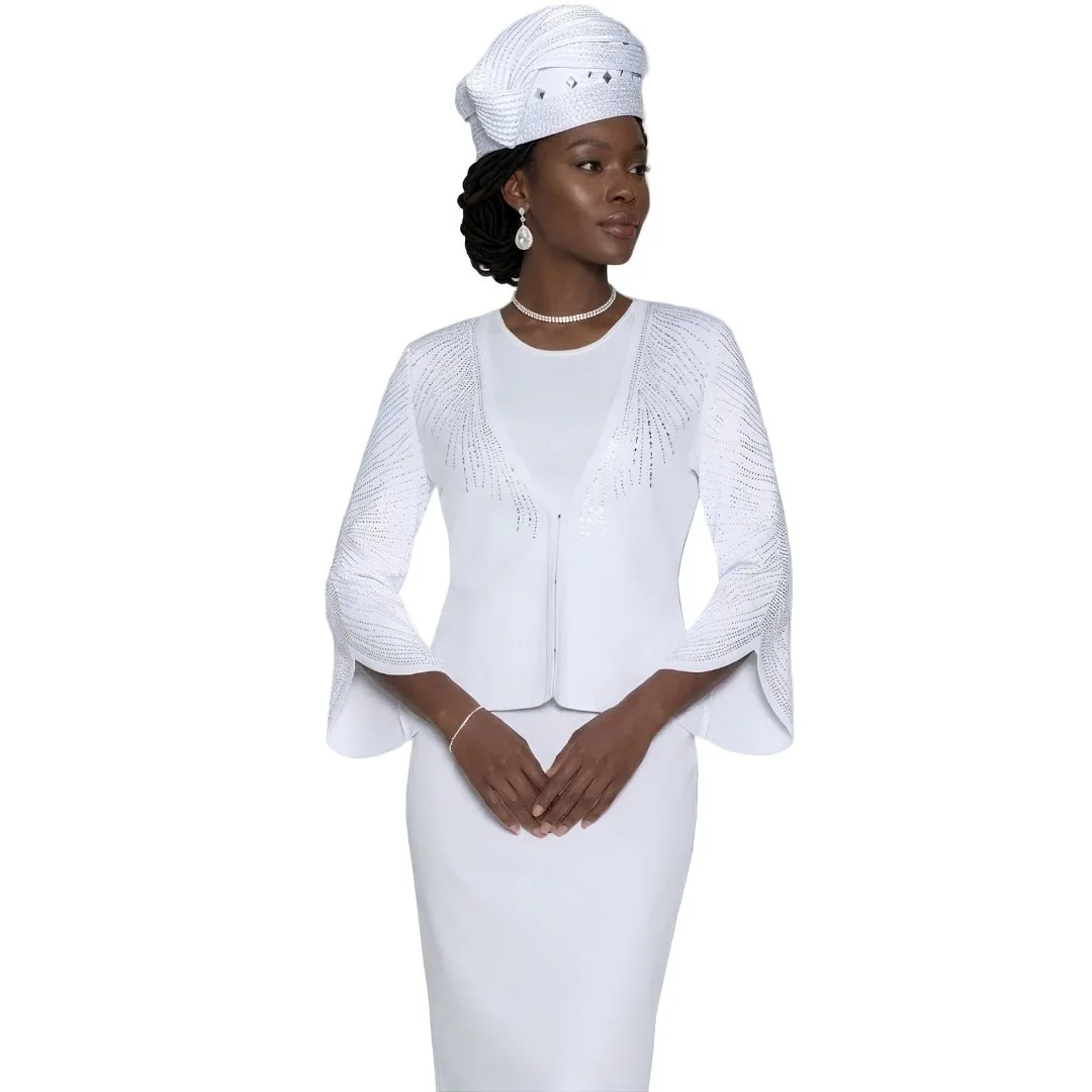Rhinestone 3-Piece Burst Knit Suit Lily & Taylor - Image 4