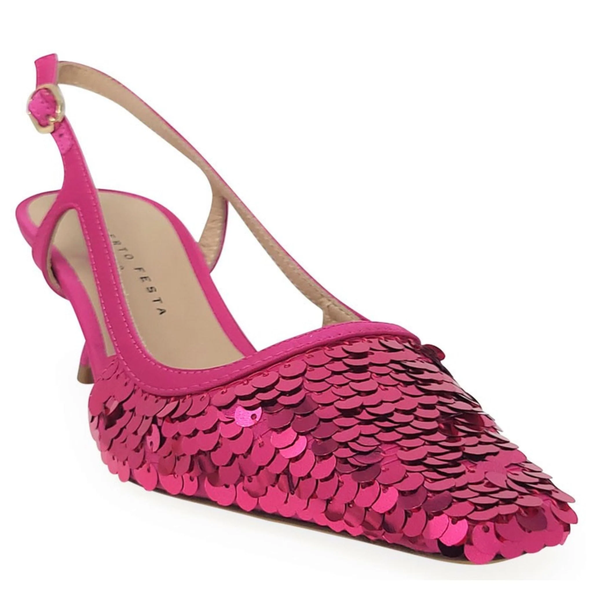 Roberto Festa Fuchsia Sequence Snip Slingback Heel - Image 2