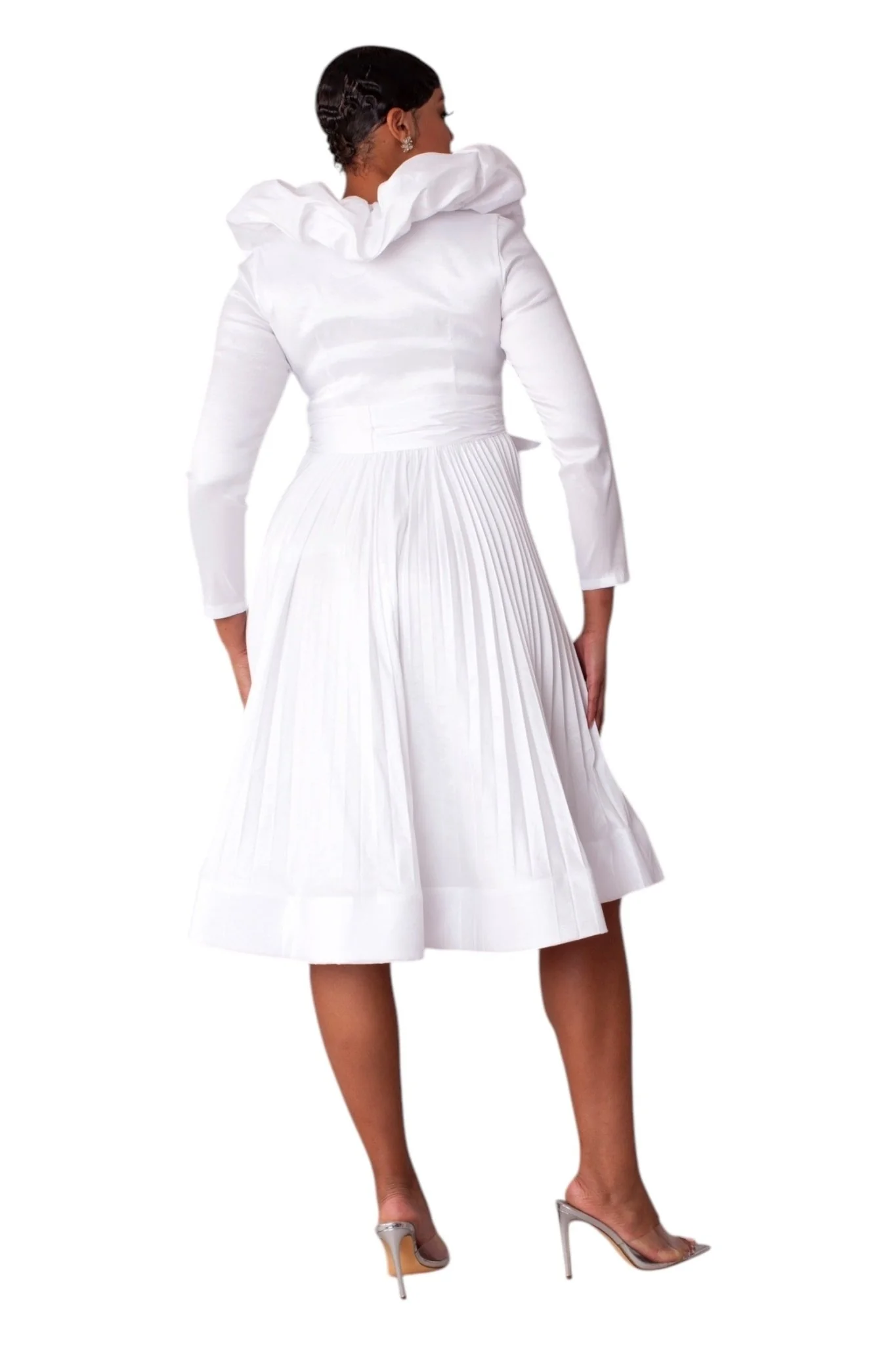 Ruffled Pleated Dress - 9770 - Image 4