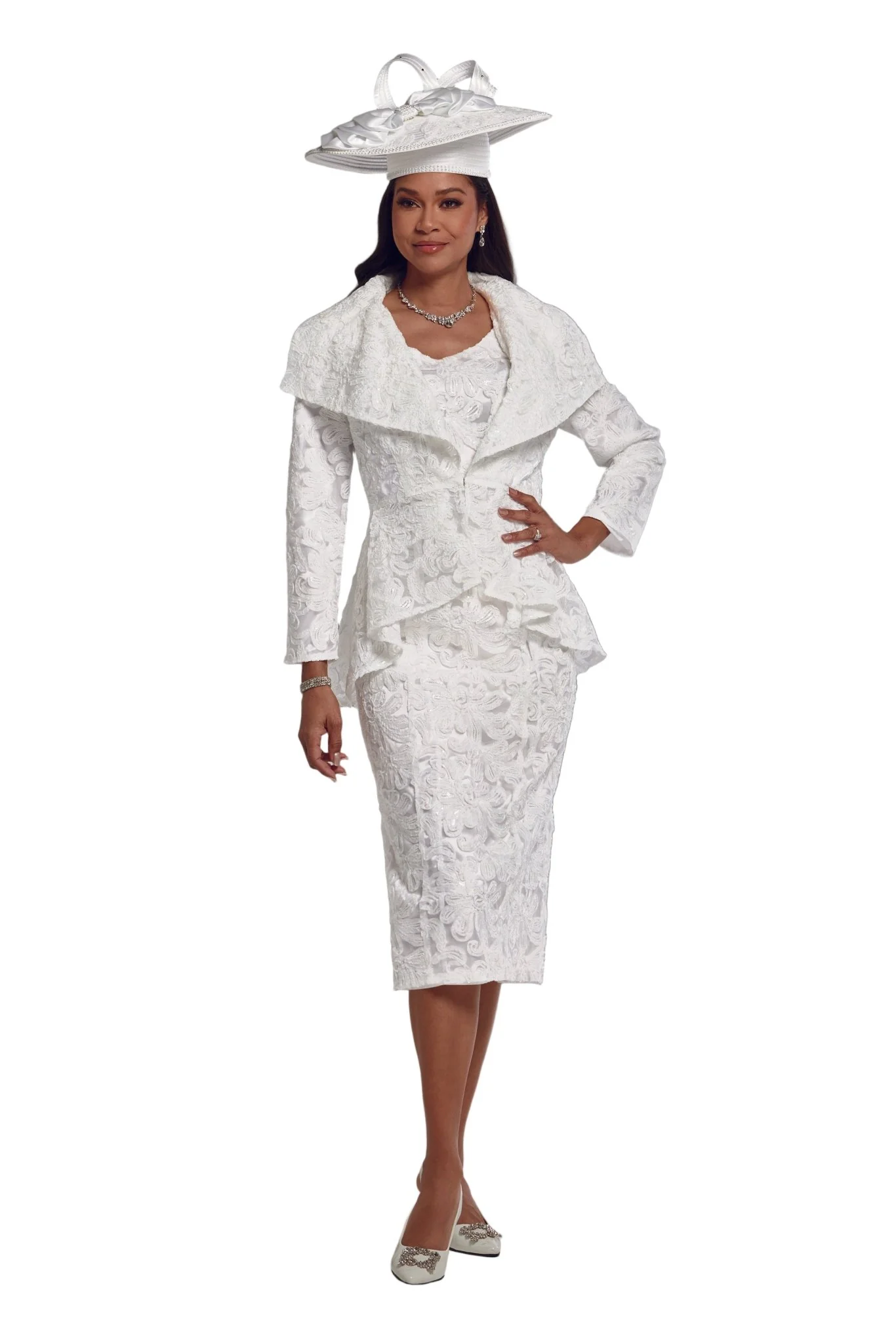 Ruffled Soutache Hi-Low Jacket Dress by EY Boutique